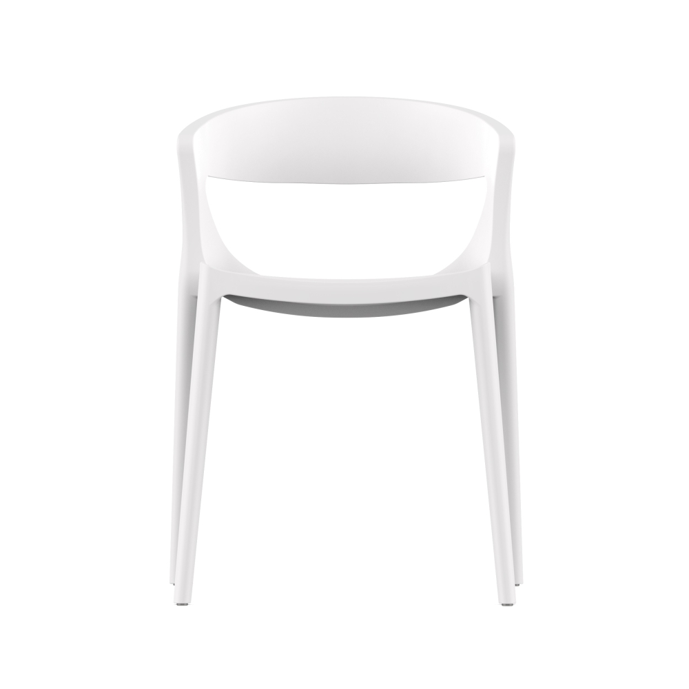 Набор мебели Stepp ЕВОК (2стула ЕВОК бел+стол ТЕОРИ бел с чер ножками)