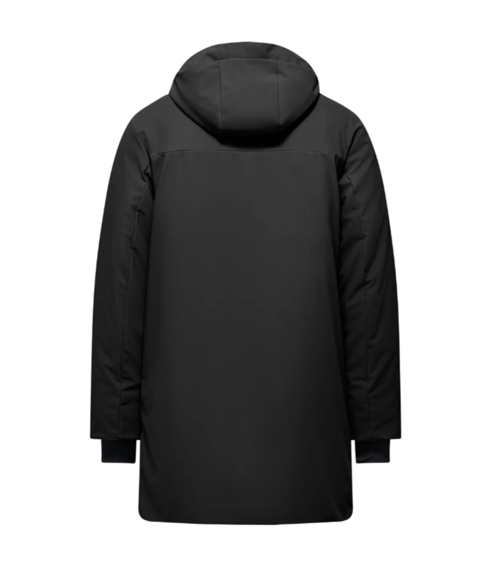 Длинная парка в черном и коричневом цветах CM9357TNSR5