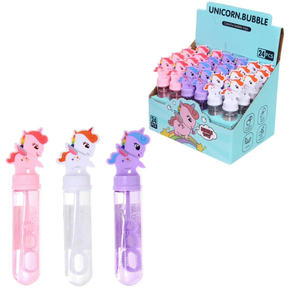Мыльные пузыри «Единорожек», 14 см, 40мл, цвет микс