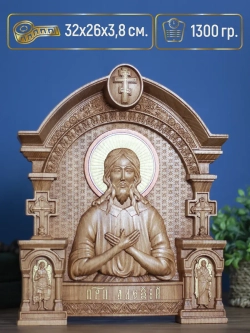 Святой Алексий икона из дерева, 32х26х3,8 см