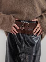 БАЗОВЫЙ РЕМЕНЬ ЗАМША ТЕМНЫЙ ШОКОЛАД