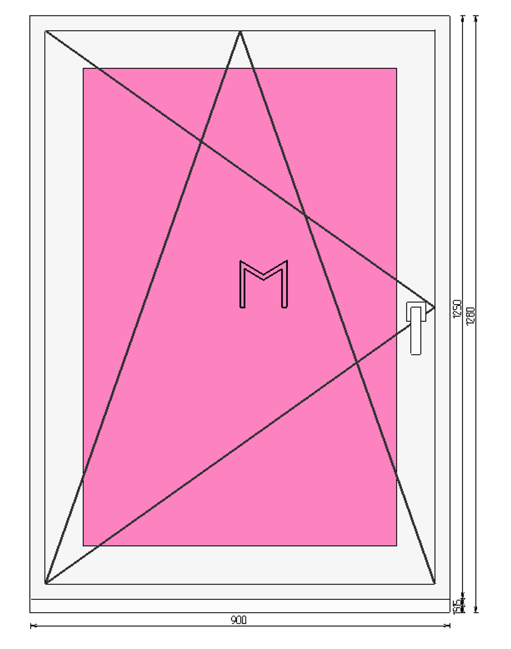 Пластиковое окно 1250 х 900 ТермА Эко + Москитная сетка
