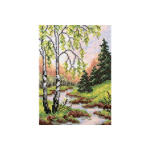 "Березы у ручья"-EH353 вышивка