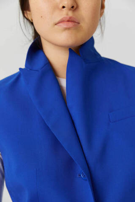 Ярко-синий винтажный жилет