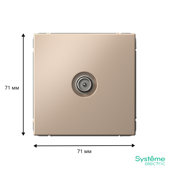 Розетка телевизионная проходная TV ArtGallery 4дБ механизм песочн. SE GAL001292