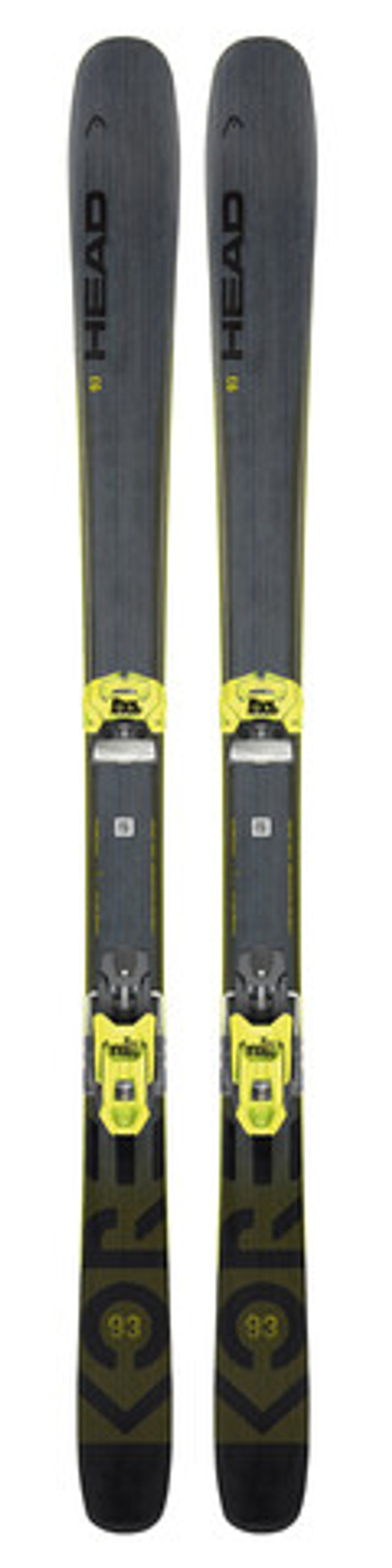 HEAD универсал 315441 KORE 93 184 см, 191 см с креплениями 114429 ATTACK 14 GW BRAKE 95 [A] (solid black )