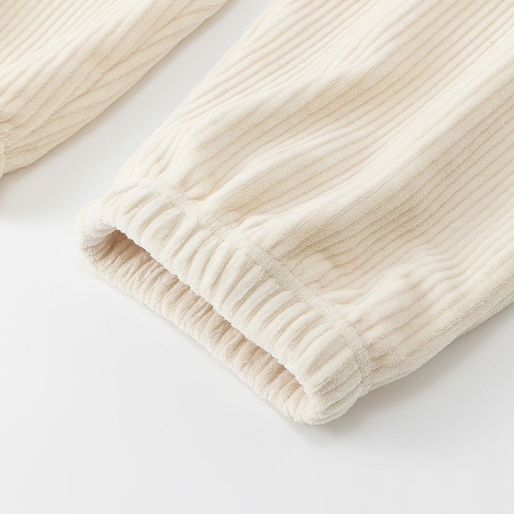 Брюки Ymkashix велюровые Stripe track белые