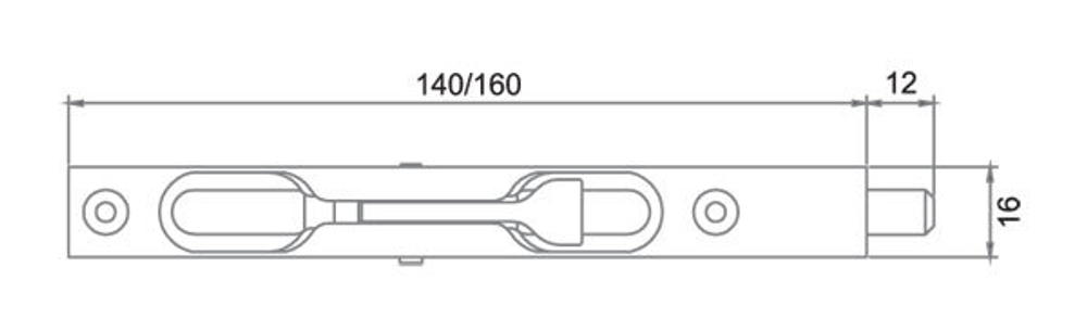Ригель дверной 160 мм Renz