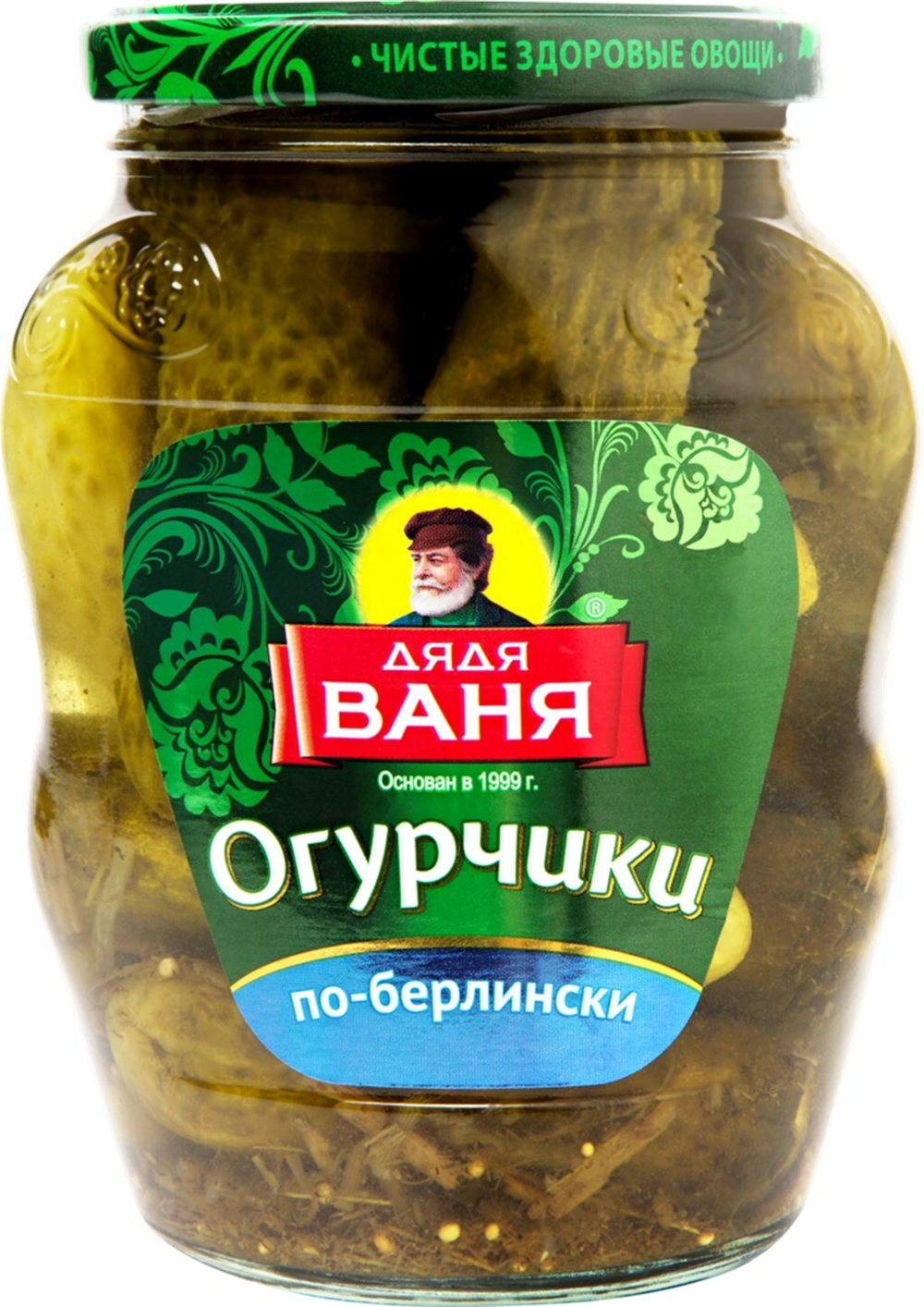 Огурчики маринованные ДЯДЯ ВАНЯ По-берлински, 680г, Россия