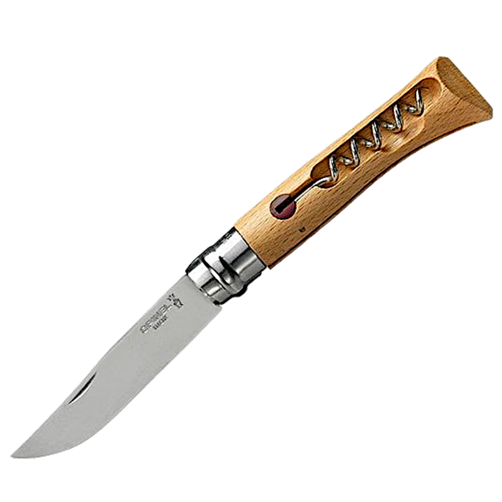 Нож складний Opinel №10 Нерж.+ Штопор Рукоять Бук ---