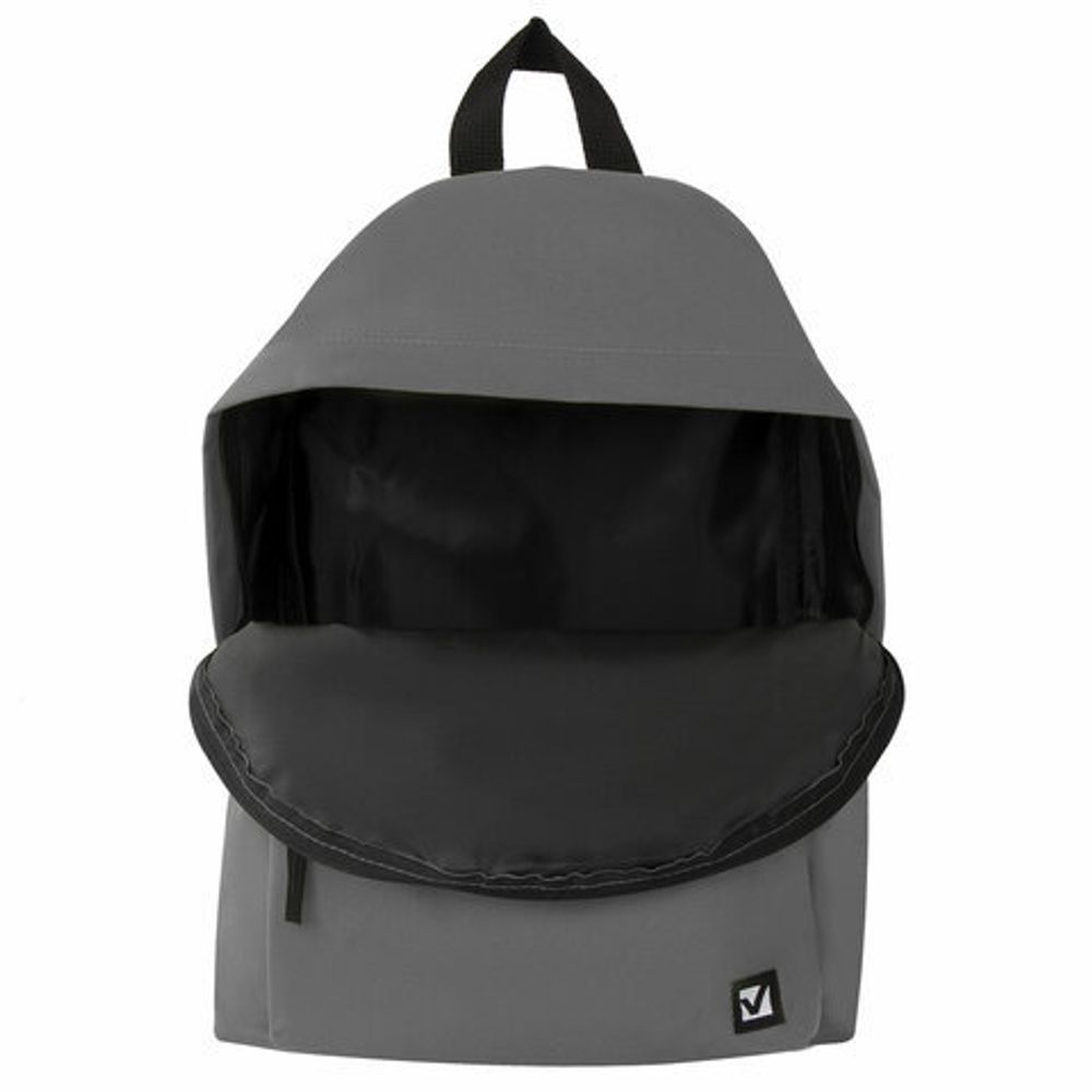 Рюкзак BRAUBERG, универсальный, сити-формат, один тон, серый, 20 литров, 41х32х14 см, 225380