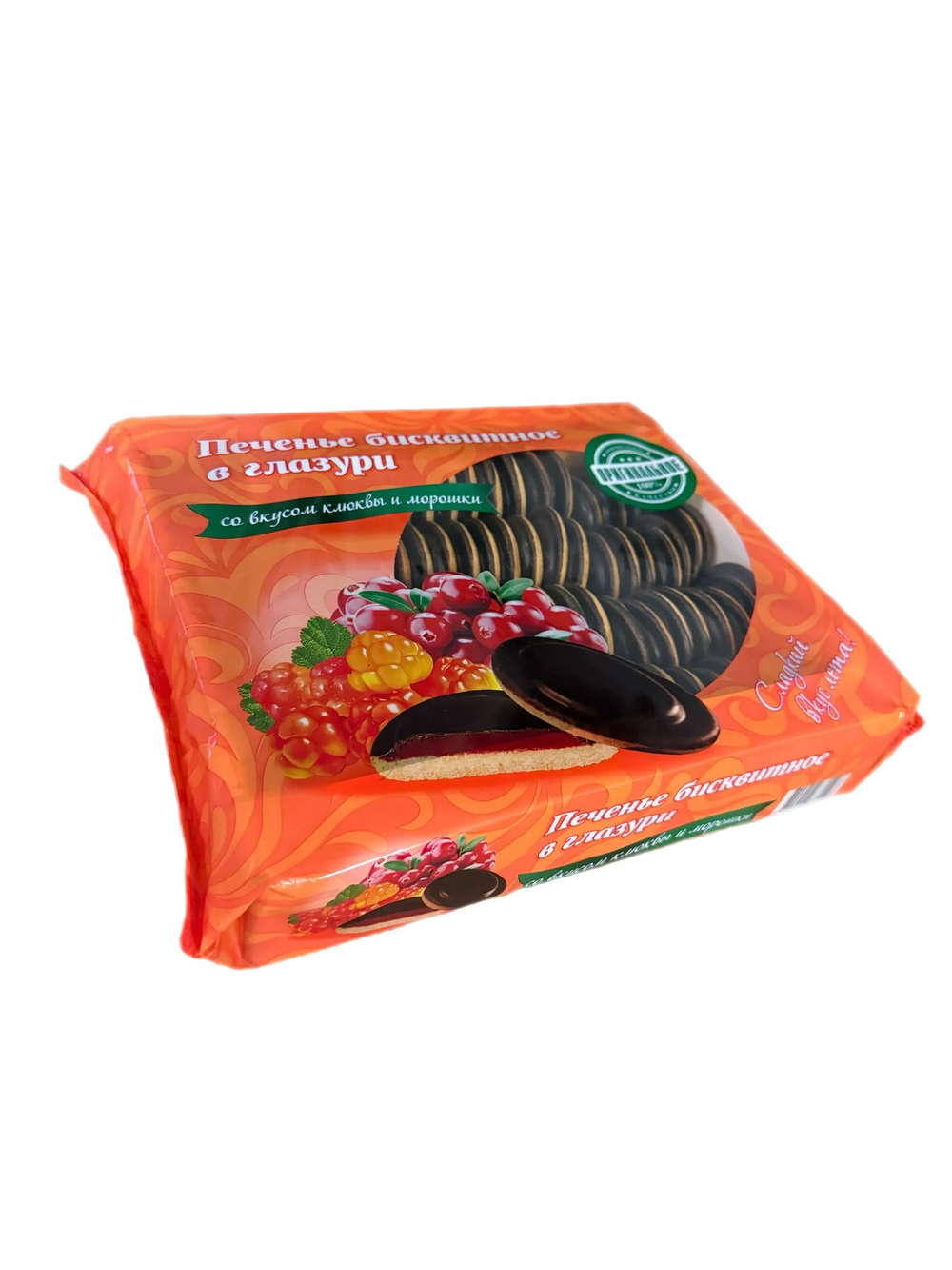 Печенье бисквитное глазированное КИКО со вкусом малины 1,2 кг