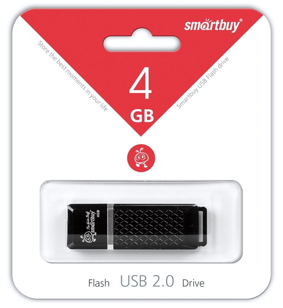 Флеш-накопитель 4 Gb Smartbuy Quartz Black