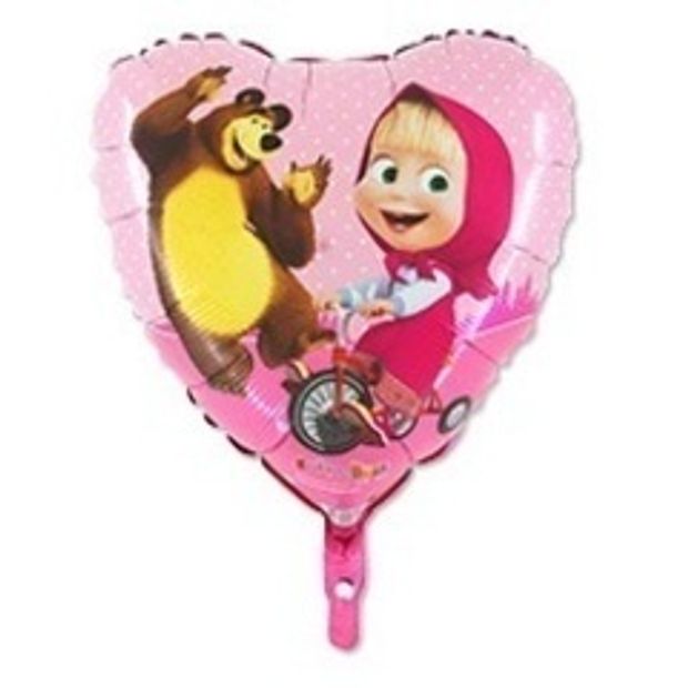 Г Сердце Маша и Медведь 18" / 46 см (БГ-15)