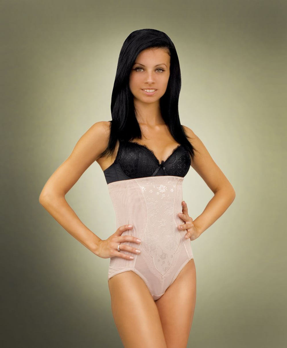 Трусики-корсет из эластичного материала на косточках (Размер: L) (Цвет: белый)