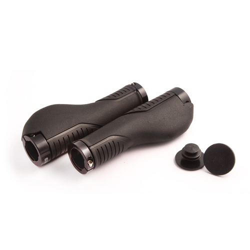 Грипсы CE212 на руль эргономичные 100% non-slip, с повышен. комфорт. 130мм с 2 интегрир. фиксаторами, черные CLARKS