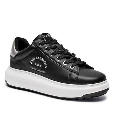 Кожаные кроссовки KAPRI Karl Lagerfeld - черный(KL67538)