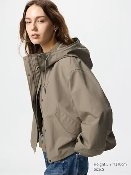UNIQLO Короткая парка, хаки