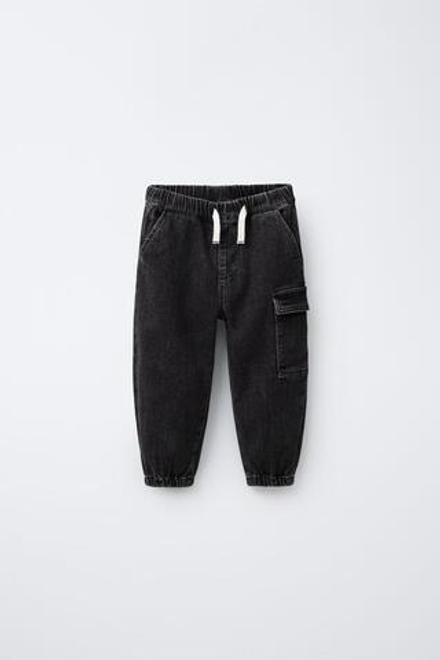 ZARA ДЖИНСЫ КАРГО COMFORT, СЕРЫЙ