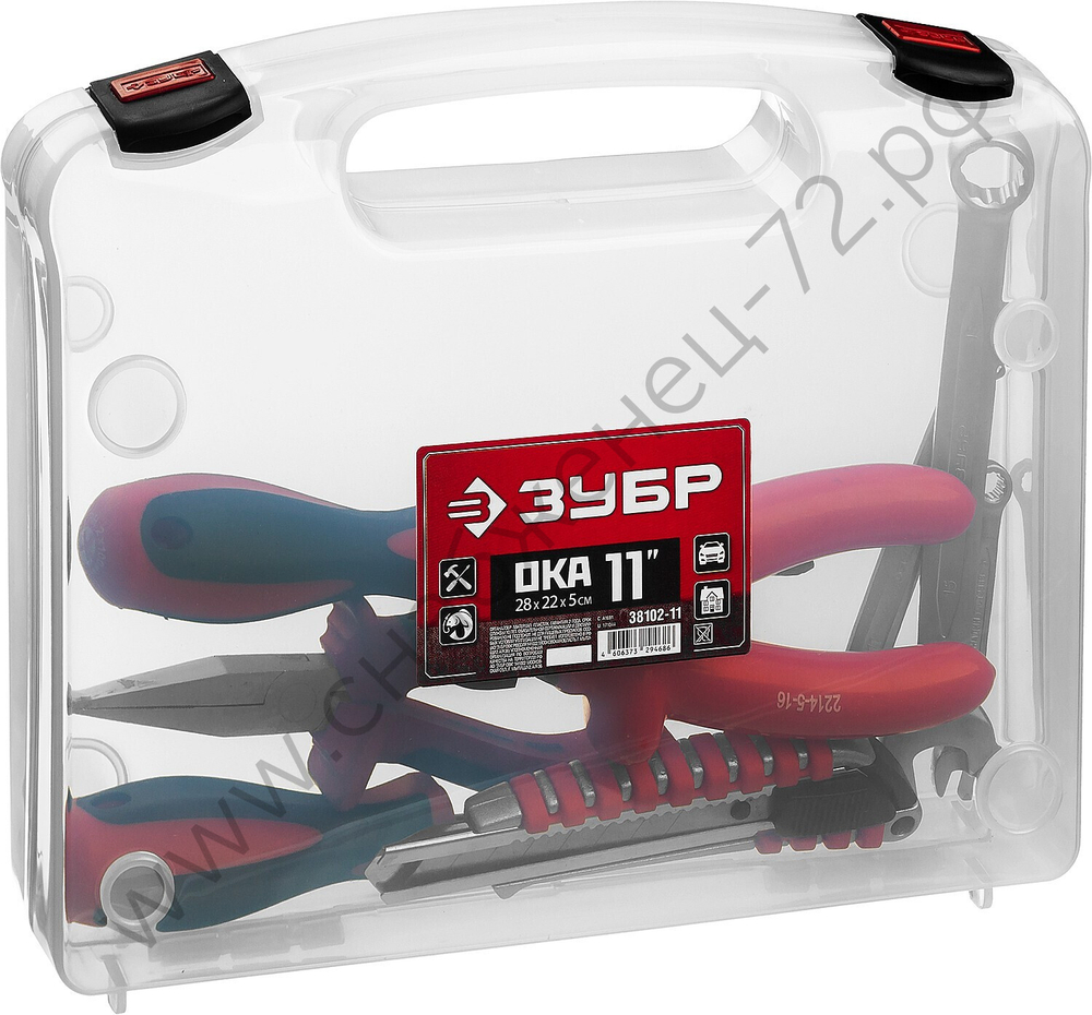 ЗУБР ОКА-11, 280 х 220 х 50 мм, (11″), кейс-органайзер (38102-11)