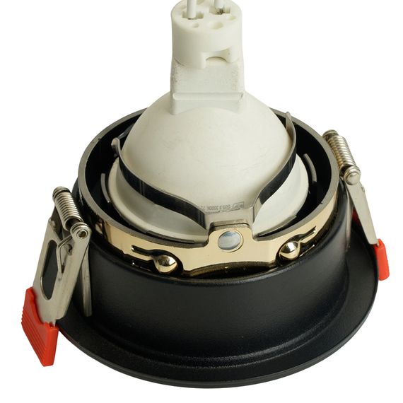 Светильник встраиваемый Feron DL3102 потолочный MR16 G5.3 черный + золото 51403