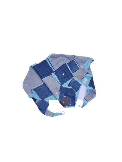 Шейный платок, бактус дизайнерский бежевый с розовым