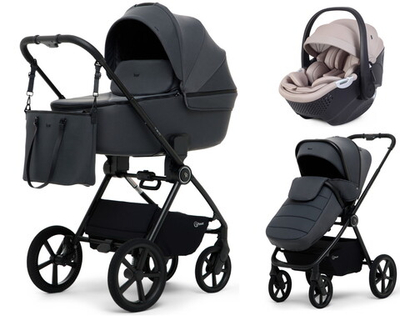 Детская коляска Rant Teo Soft 3 в 1 с автокреслом Aster Zero Beige Graphite