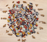 Деревянный пазл-головоломка EWA Хитрый Лис XL (40x28 см) коробка-шкатулка