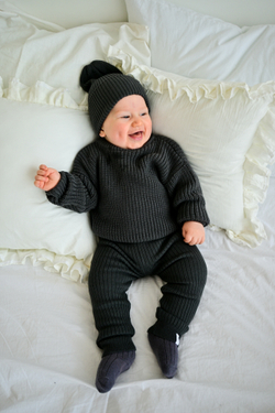 Брючки вязаные oversize графит