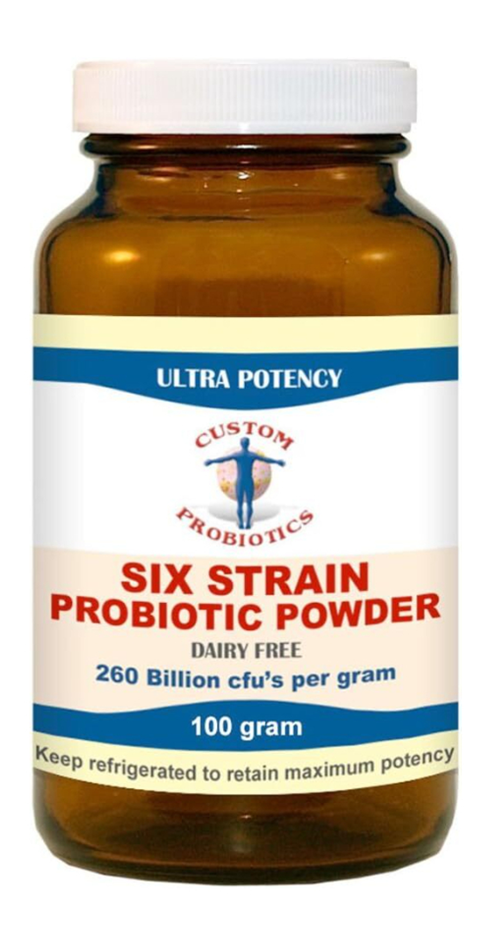 Custom Probiotics - D-Lactate Free Probiotic Powder 100 gram