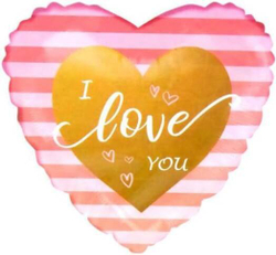 Сердце (18''/46 см) Я люблю тебя (золотое сердце) Ж115