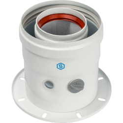 STOUT Элемент дымохода Ø60/100 адаптер для котла вертикальный коаксиальный (совместимый с Bosch, Bud