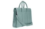 COACH Gotham Pebbled Leather Portable Crossbody Briefcase Laptop Bag Large Men"s Metal Mint Green