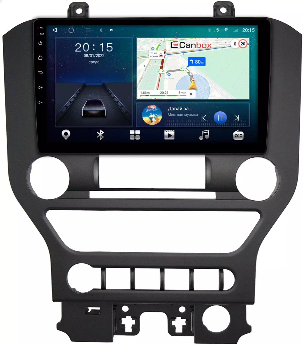 Магнитола для Ford Mustang 6 2014-2022 S550 - CanBox 9-662 Android 10, 8-ядер, SIM-слот