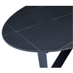 Стол керамический LA ALTA COSMO Lauren black gold 180*90*75, каркас черный