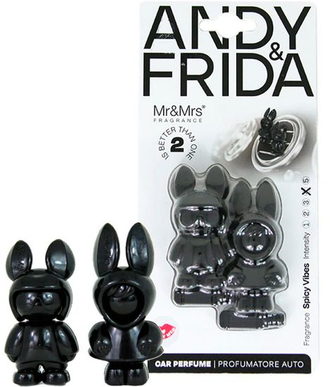 Острые ощущения, дизайнерский ароматизатор для автомобиля ANDY&FRIDA чёрный, Mr&Mrs Fragrance