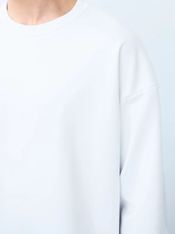 Свитшот оверсайз, без начеса (белый)