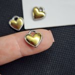 Подвеска сердце, сталь, 2я позолота, премиальная фурнитура