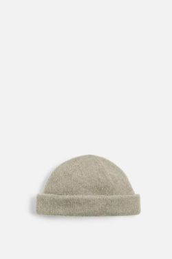 ZARA ШАПКА ИЗ СМЕСОВОЙ ШЕРСТИ АЛЬПАКА, СВЕТЛО-ЗЕЛЕНЫЙ