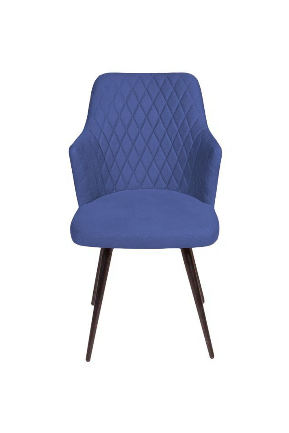 Стул поворотный на 360 градусов Hunt ромб, бархат синий 29 / чёрный конус