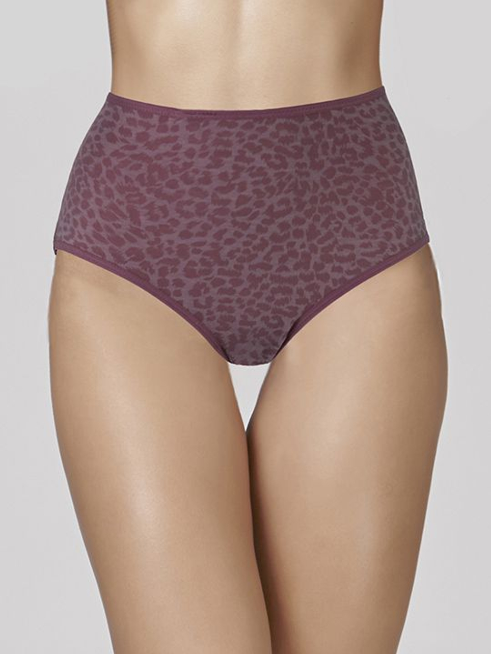 Высокие трусики-слипы из микрофибры с леопардовыми пятнышками (Размер: XXL) (Цвет: бежевый)