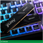 Оперативная память Kingston Fury Beast Black 4x32GB DDR4 (KF432C16BBK4/128)