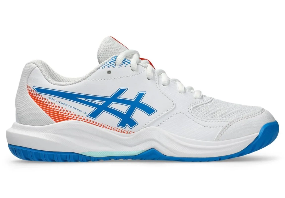 Детские Кроссовки теннисные  Asics Gel-Dedicate 9 GS - white/directoire blue