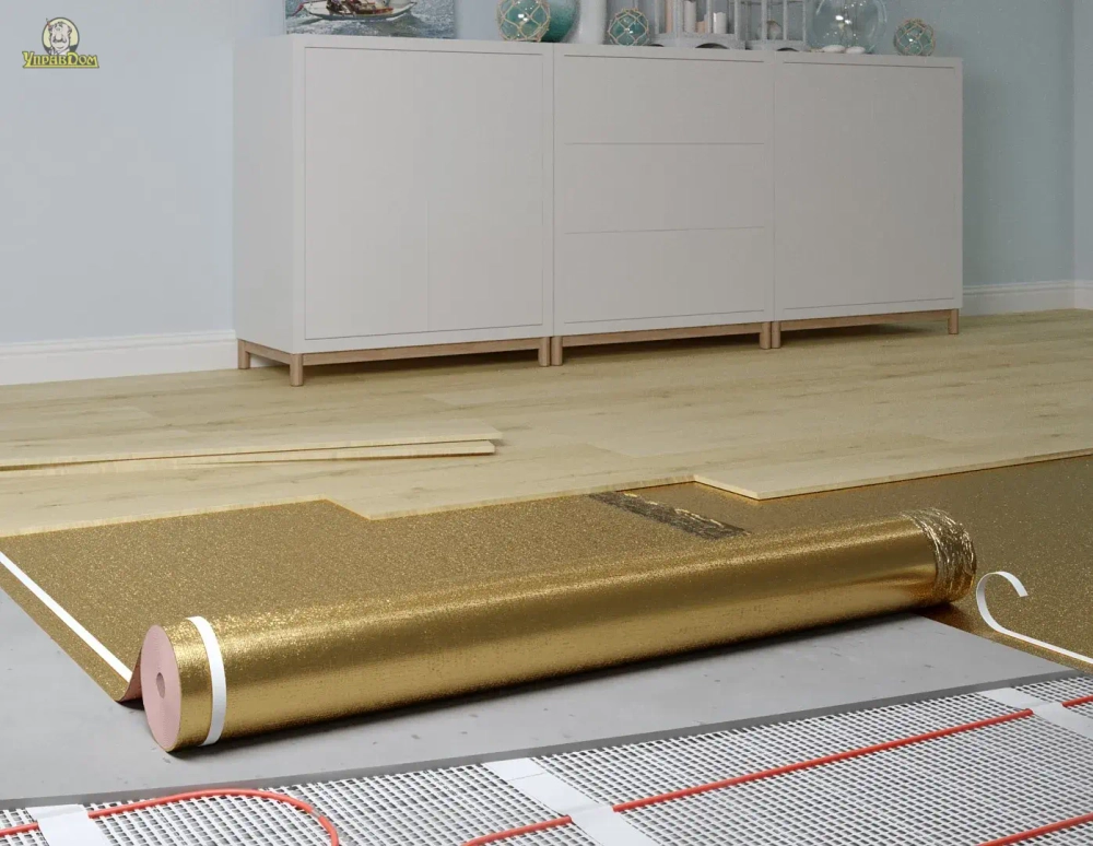 Подложка рулонная SoliD IXPE Thermo с интегрированной пароизоляцией 1000x15000x1мм