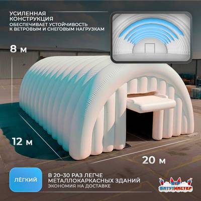 Ангар пневмокаркасный складской «Авангард» 20×12×8 м — из ПВХ, быстровозводимый