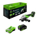 Угловая шлифмашина аккумуляторная GREENWORKS AG590 24V, АКБ 4Ач и ЗУ 3201007CUB