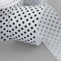 Атласная лента в горошек 25 мм