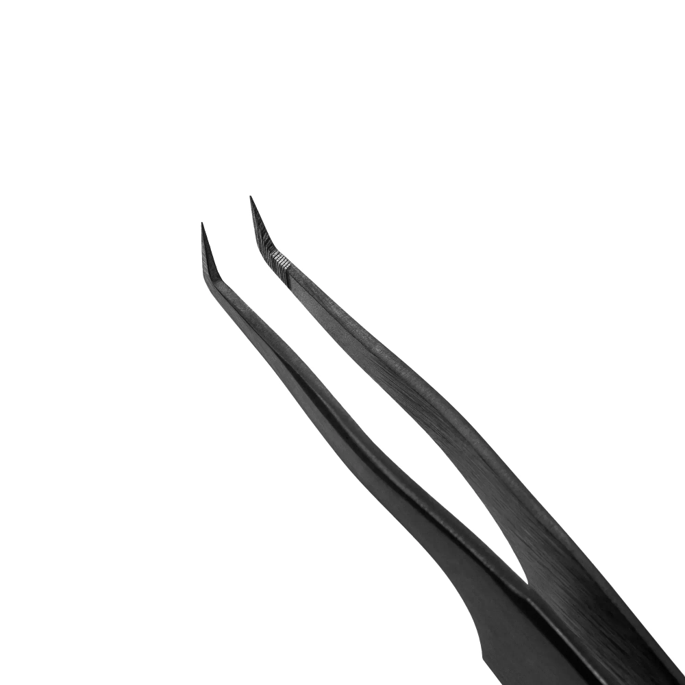 Пинцет для наращивания ресниц Lovely NanoFiber, серия Grace Elegante Black, тип L 5 мм