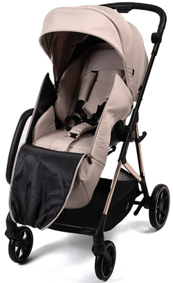 Прогулочная коляска Peppy Amici с автокреслом Verona Beige Beige рама Gold
