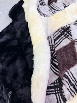 Меховой Коврик прикроватный накидка на кресло из овчины